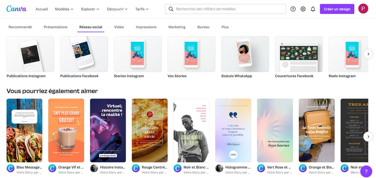 Canva pour créer les publications de vos réseaux sociaux