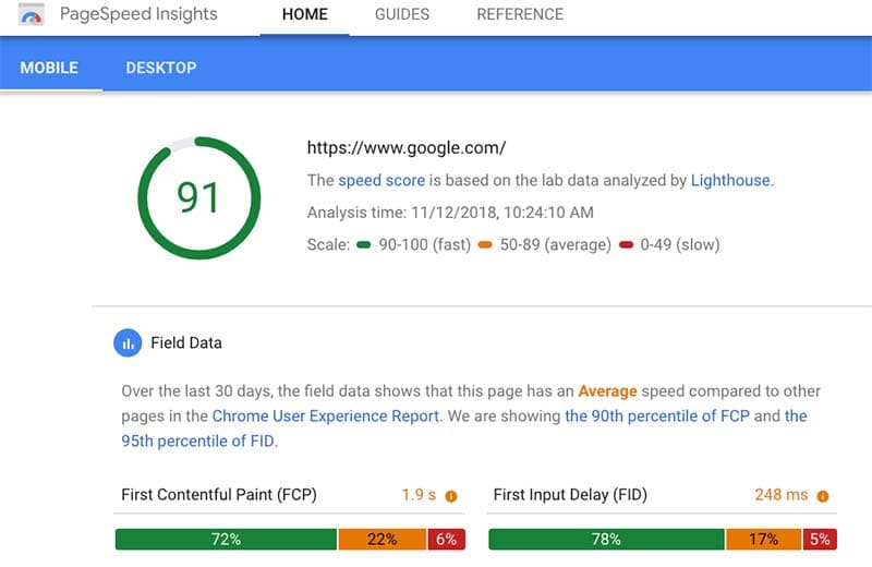 L'outil PageSpeed Insights 