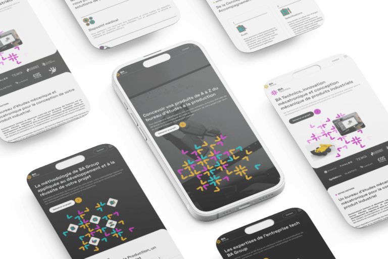 Version mobile du nouveau site internet de BA Group