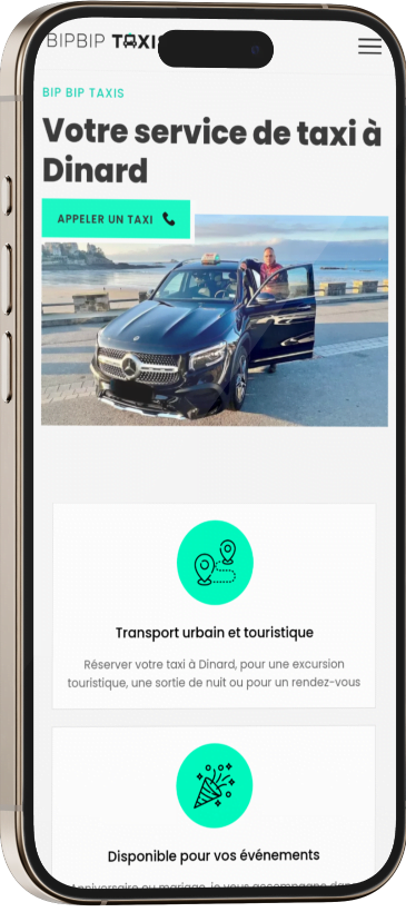 Responsive design pour le nouveau site internet de Bip Bip Taxis