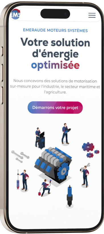Site web responsive pour EMS à Saint-Malo