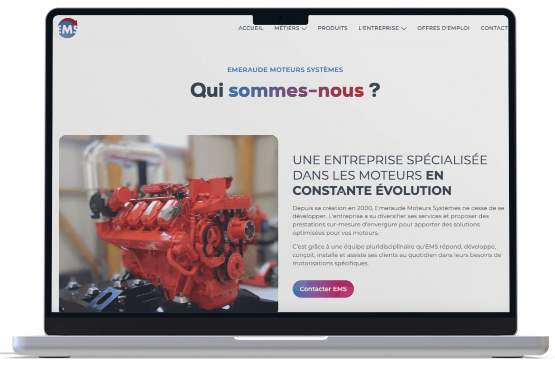 Un nouveau site web à l'image de l'entreprise EMS