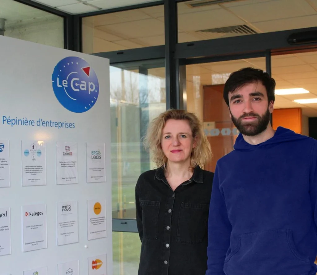 Caroline et Paul, dirigeants de l'agence de communication à Saint-Malo